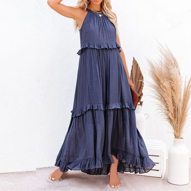 Pleated Sleeveless Dress