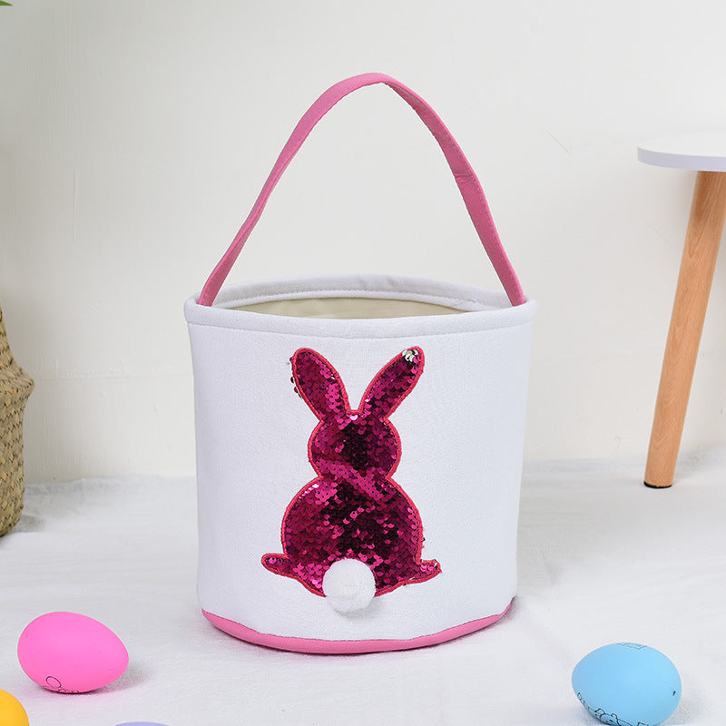 Easter Bunny Pattern Storage Basket Tote