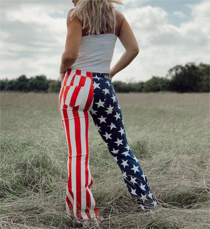 Flag Parent-child Flared Jeans