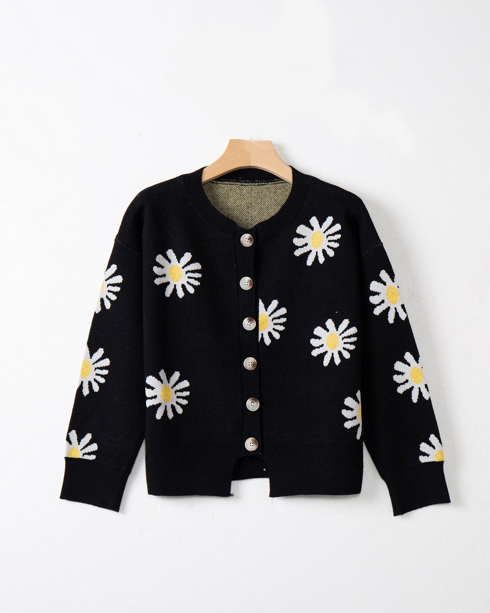 Daisy Embroidered Knit Cardigan