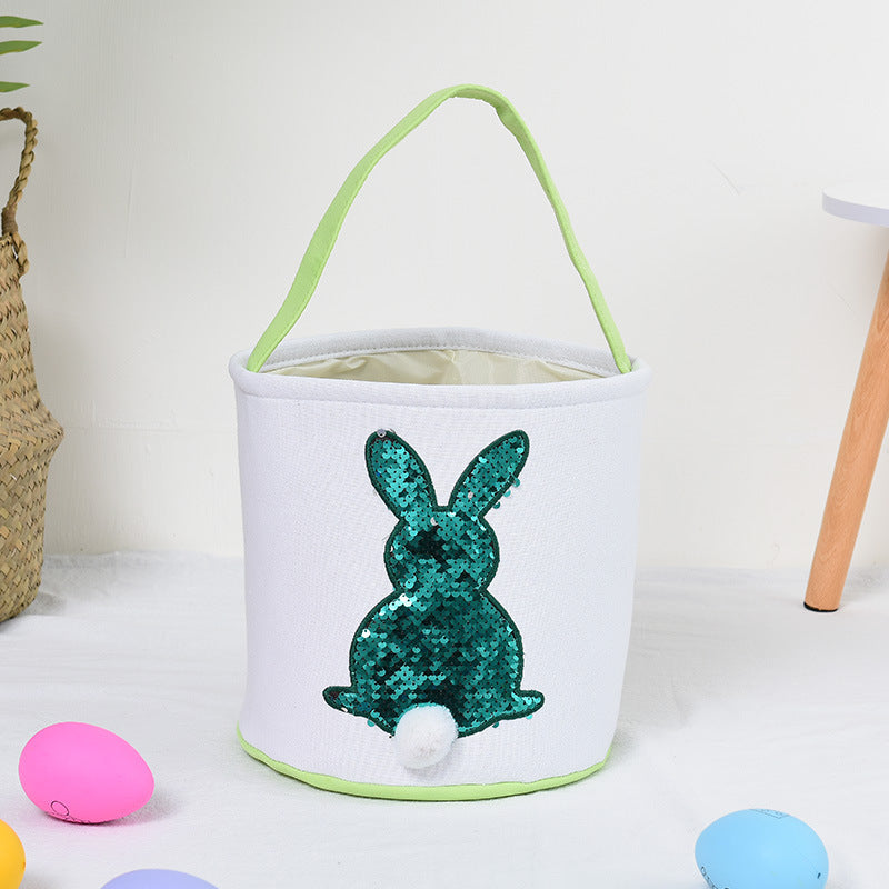 Easter Bunny Pattern Storage Basket Tote