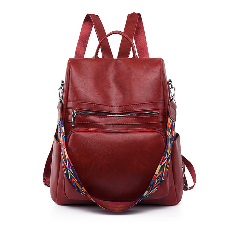 Vegan Leather Lacquer Backpack Bag