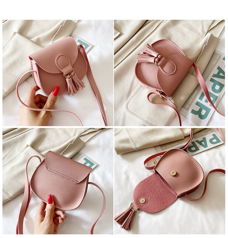 Mini Lovely Tassel Trim Crossbody Bag