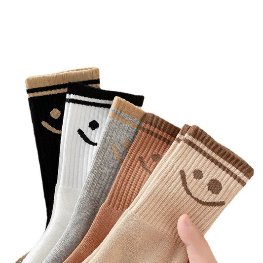 5Pairs Women's Smiley Sports Socks