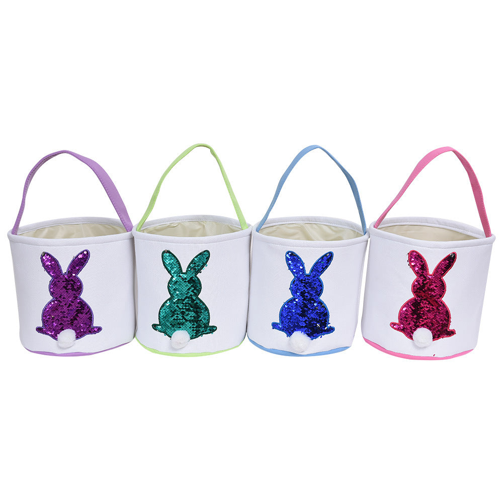 Easter Bunny Pattern Storage Basket Tote