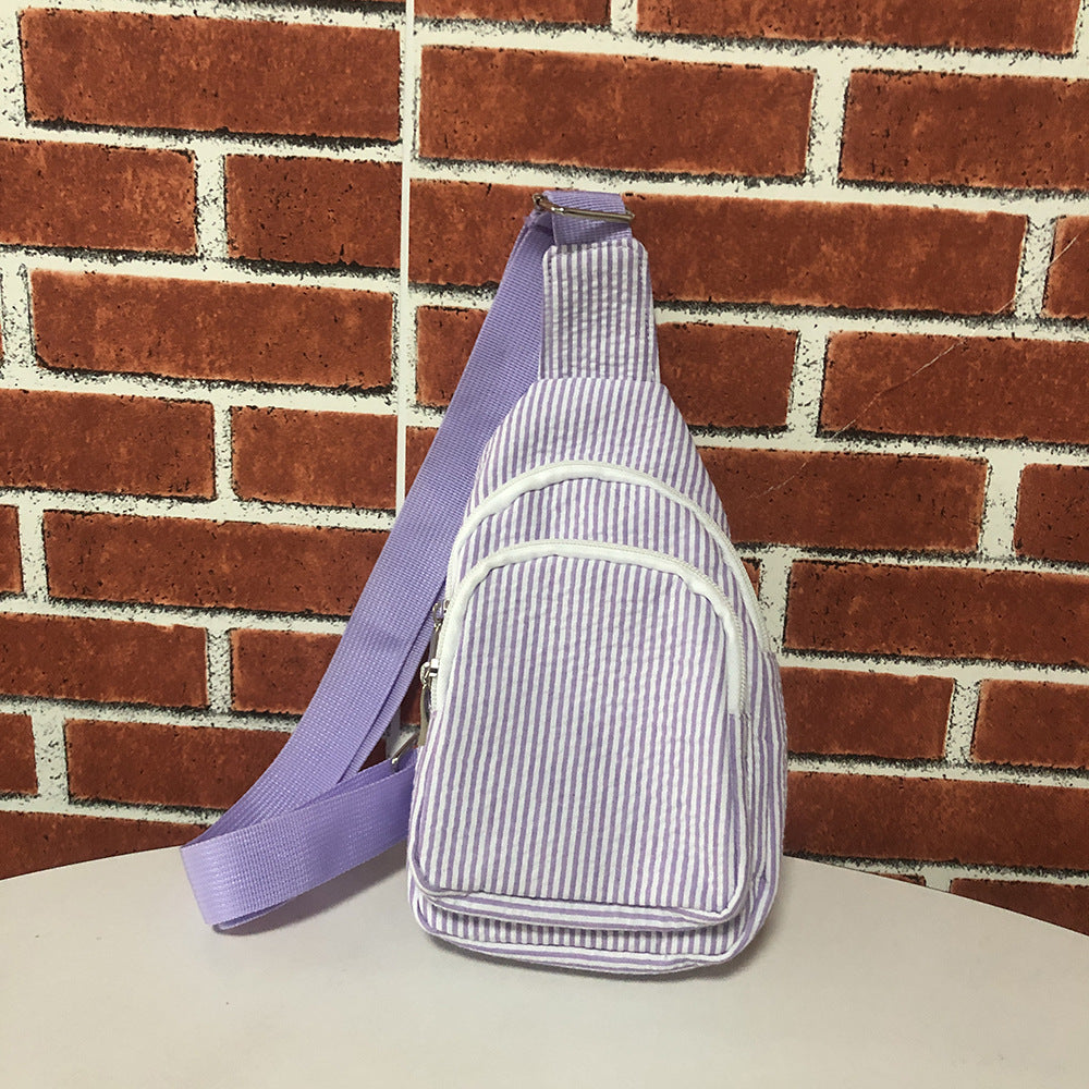 Lightweight Sling Backpack Strip Pattern Chest Bag