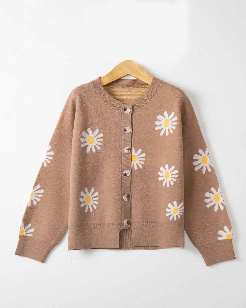 Daisy Embroidered Knit Cardigan