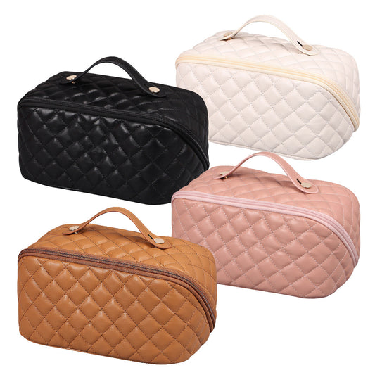 Women's Quilted Large Capacity Cosmetic Bag