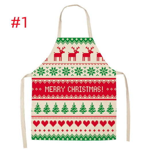 Christmas Parent-Child Cartoon Apron