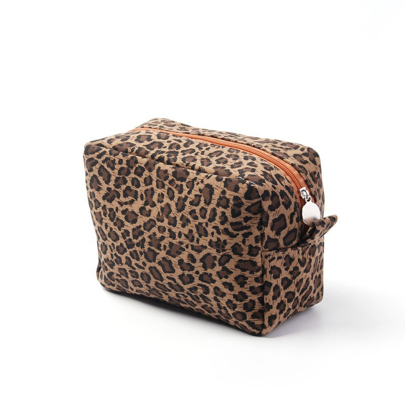 Large Capacity Leopard Print Cosmetic Bag