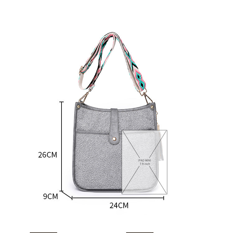 Plush PU Winter Shoulder Bag