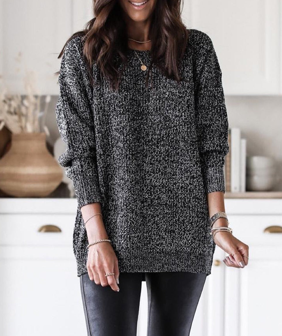 Glittering Long Sleeve Tunic Sweater