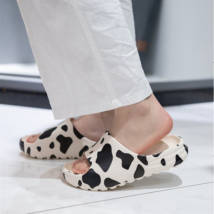 Cow Print Slippers