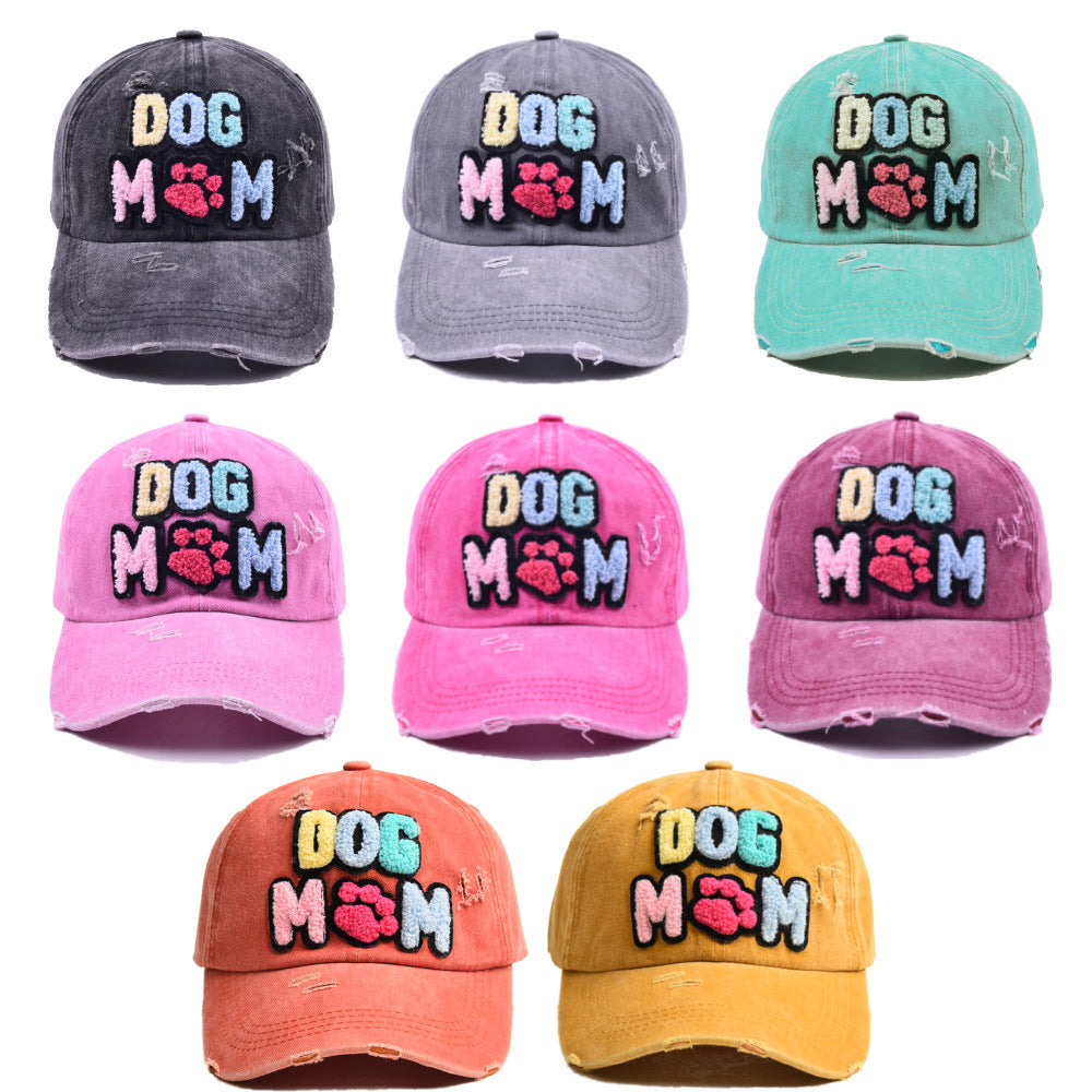 Dog Mom Distressd Basevball Hat