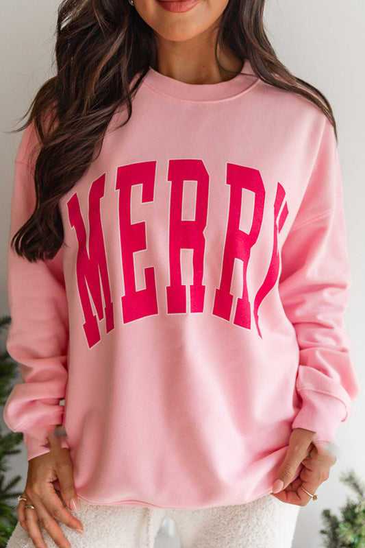 Pink MERRY Loose Fit Sweatshirt