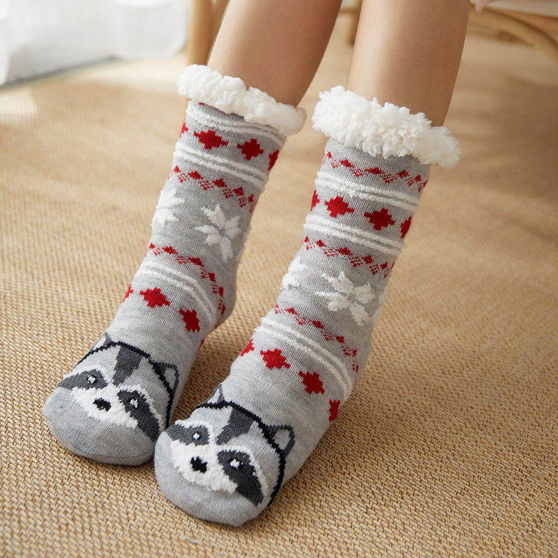 Women Cute Fuzzy Slipper Socks Floor Socks