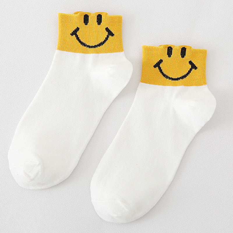 5 Pairs Ladies Smiley Socks