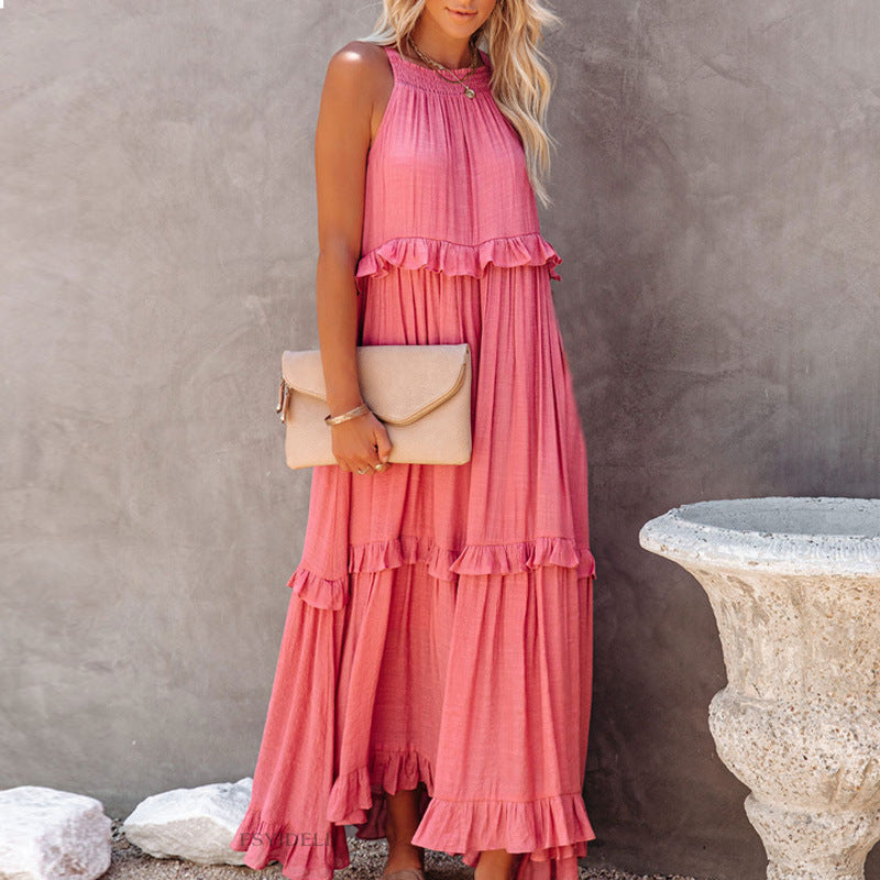 Pleated Sleeveless Dress