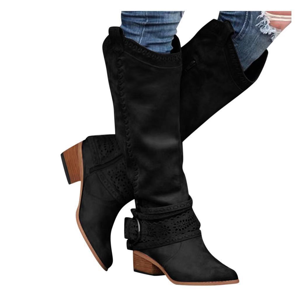 Pre-order Fashion Knight Boots-Black