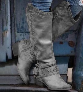 Pre-order Fashion Knight Boots-Gray