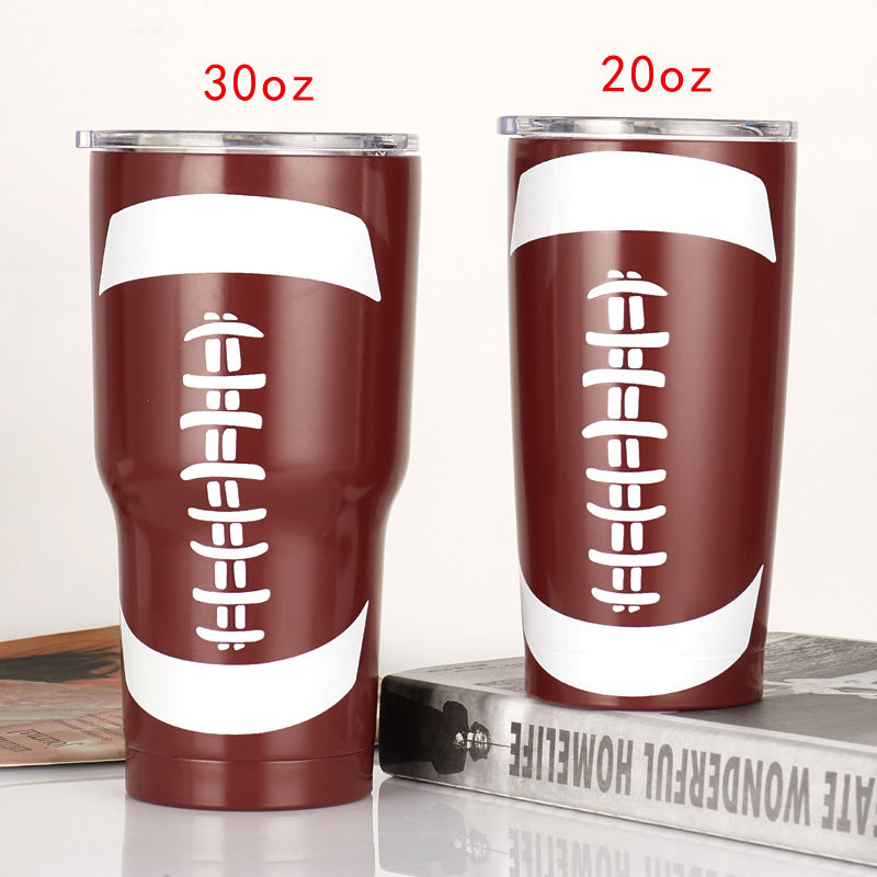 Baseball Pattern Stainless Steel Outdoor Vacuum Mug