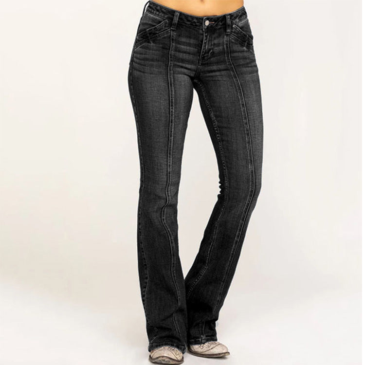 Women's Denim Flared Pants