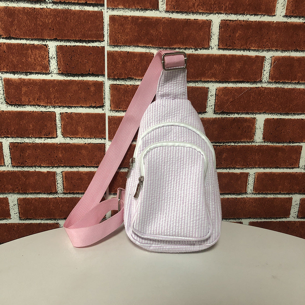 Lightweight Sling Backpack Strip Pattern Chest Bag