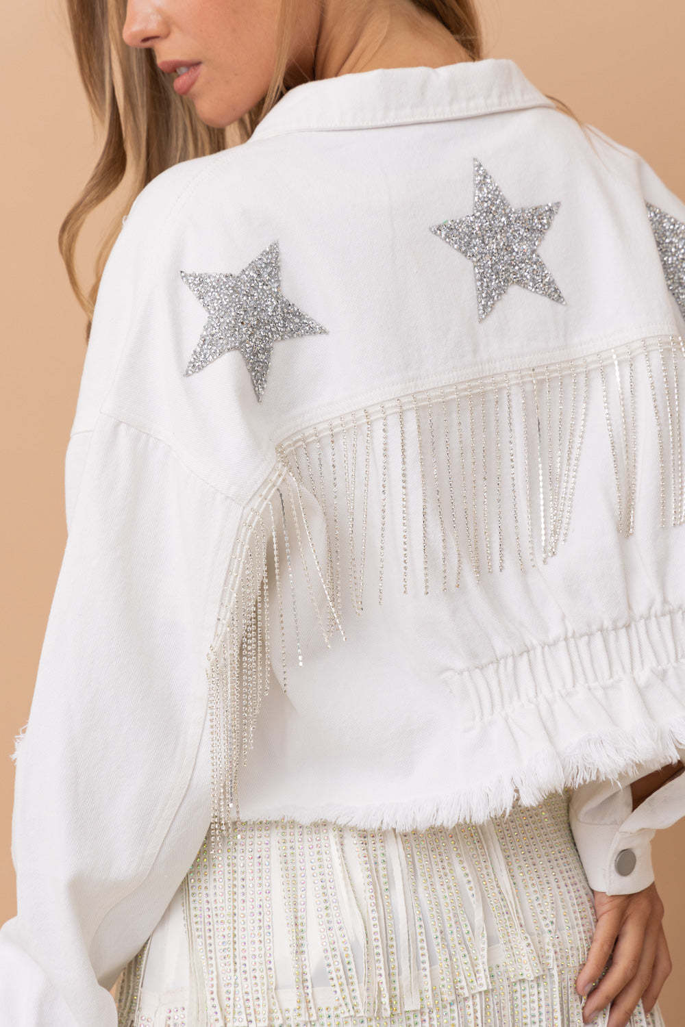 Fringed Frayed Denim Jacket