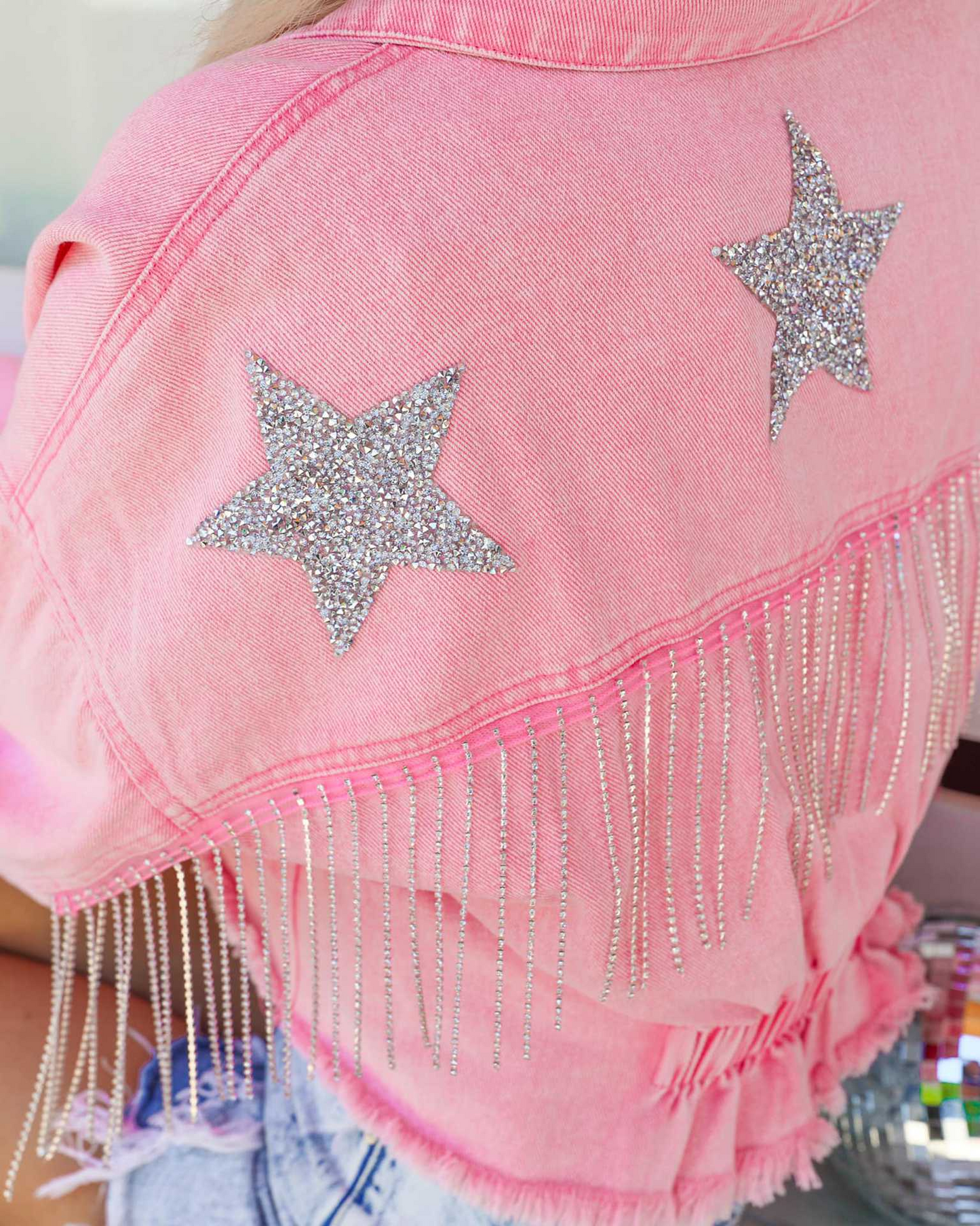 Fringed Frayed Denim Jacket