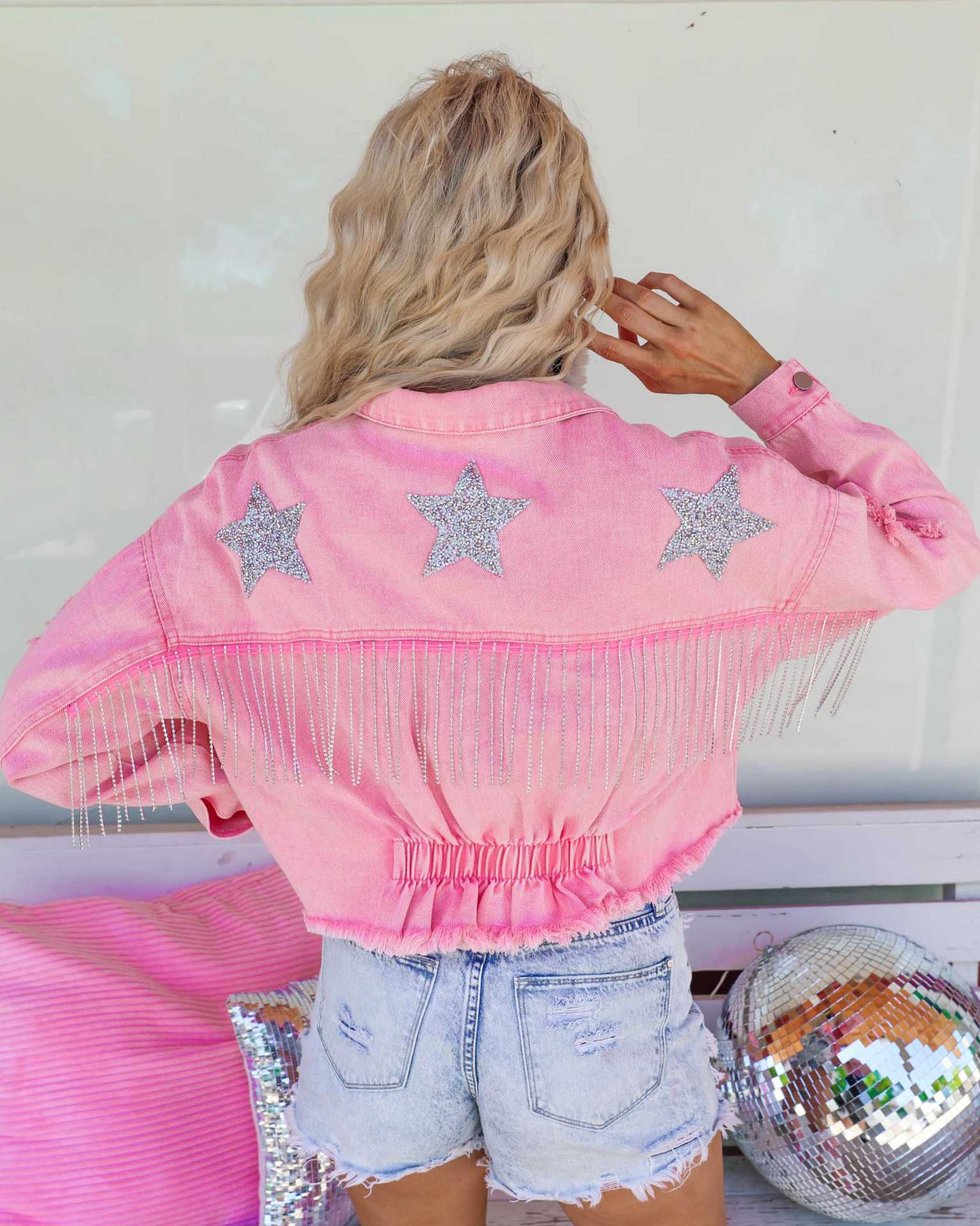 Fringed Frayed Denim Jacket