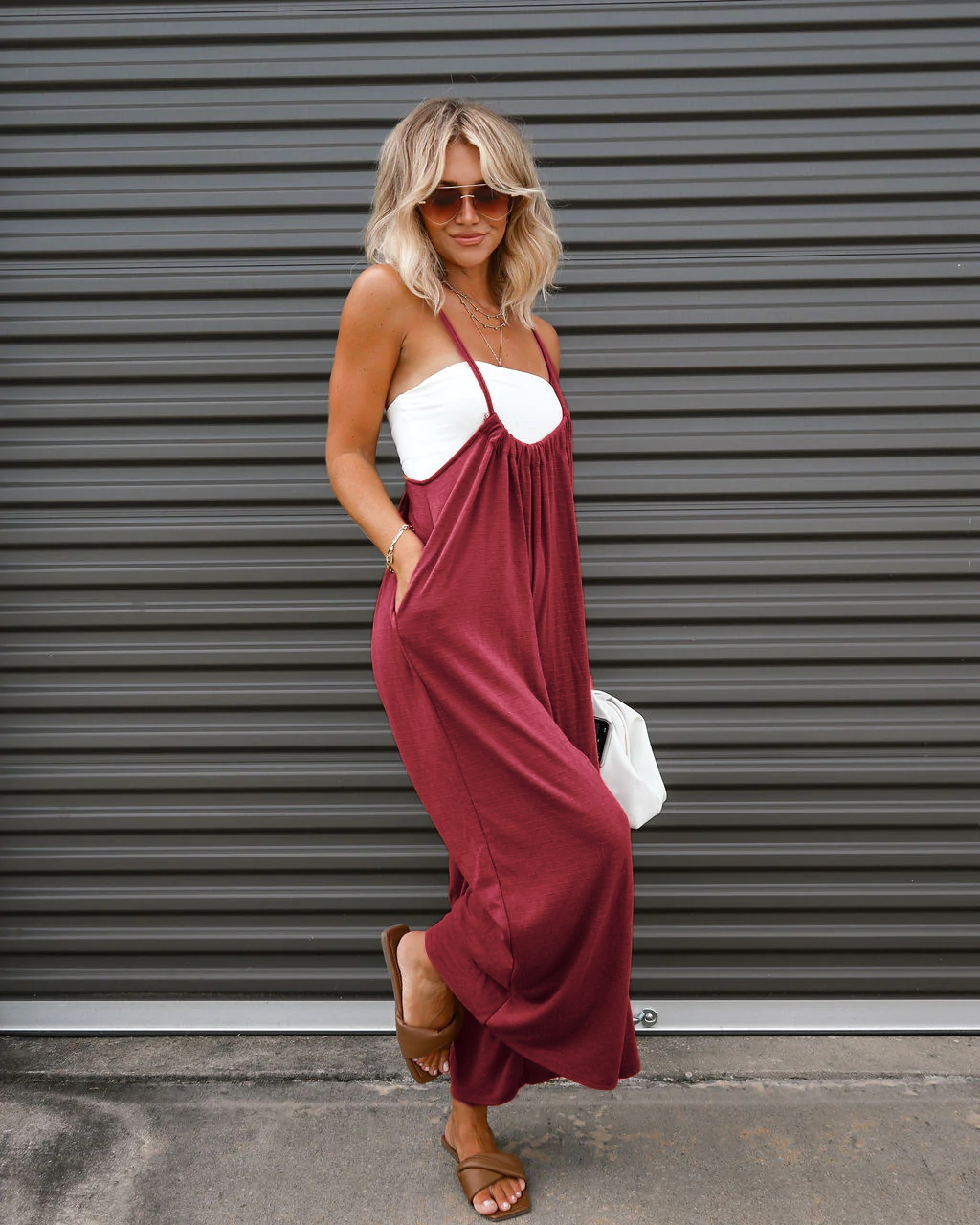 Suspender Loose Wide Leg Jumpsuit