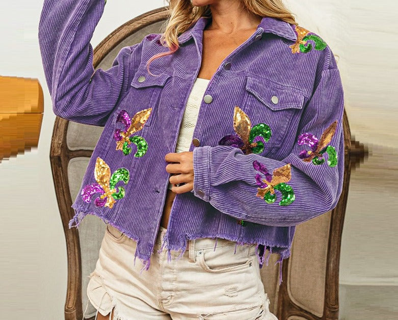 Corduroy Sequin Jacket