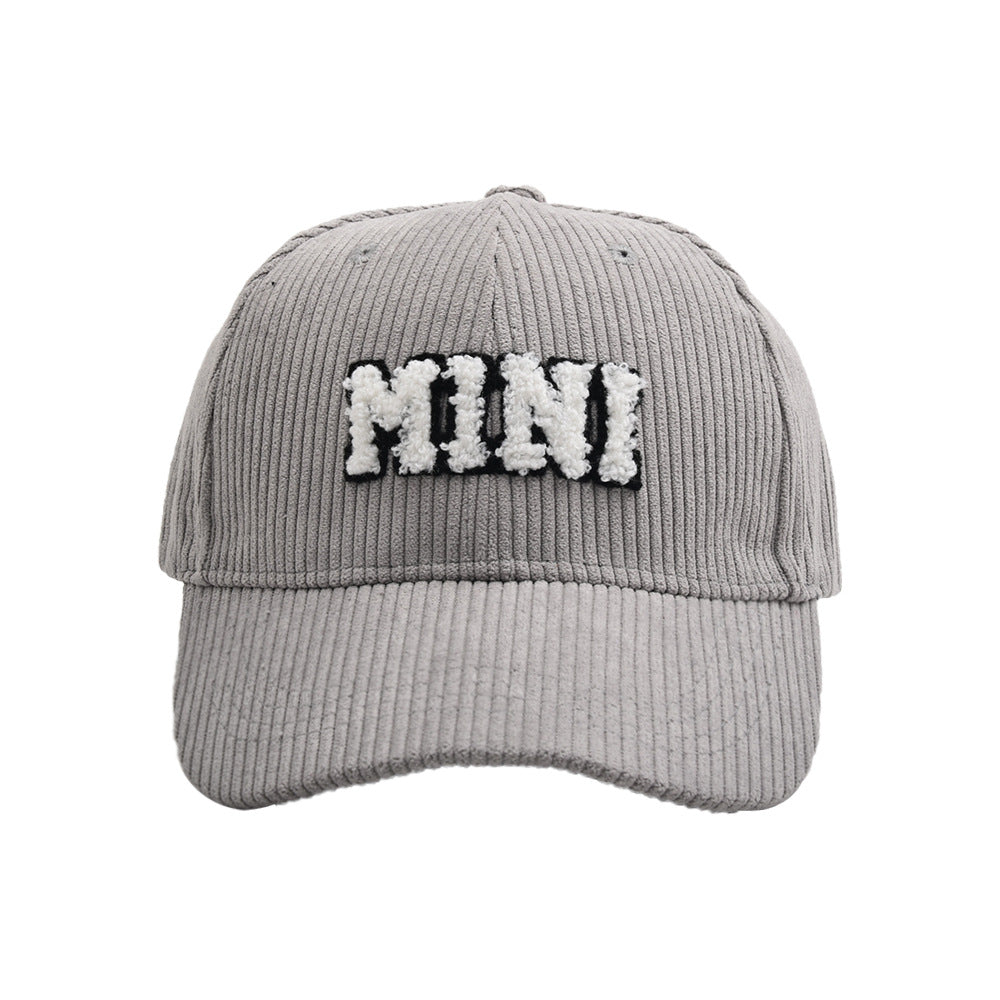 MAMA & MINI Embroidered Corduroy Baseball Cap