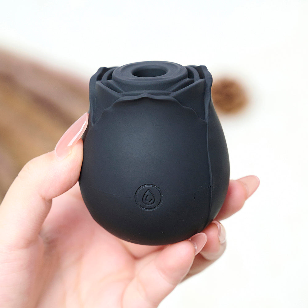 Silicone Rose Toy-Black