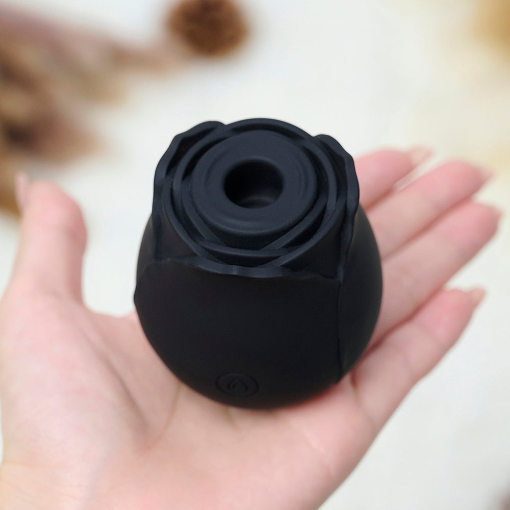 Silicone Rose Toy-Black