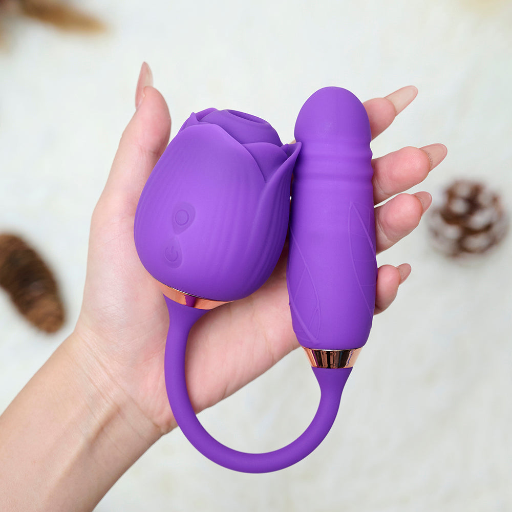 RTS-Rose Toy with Vibrator-Purple