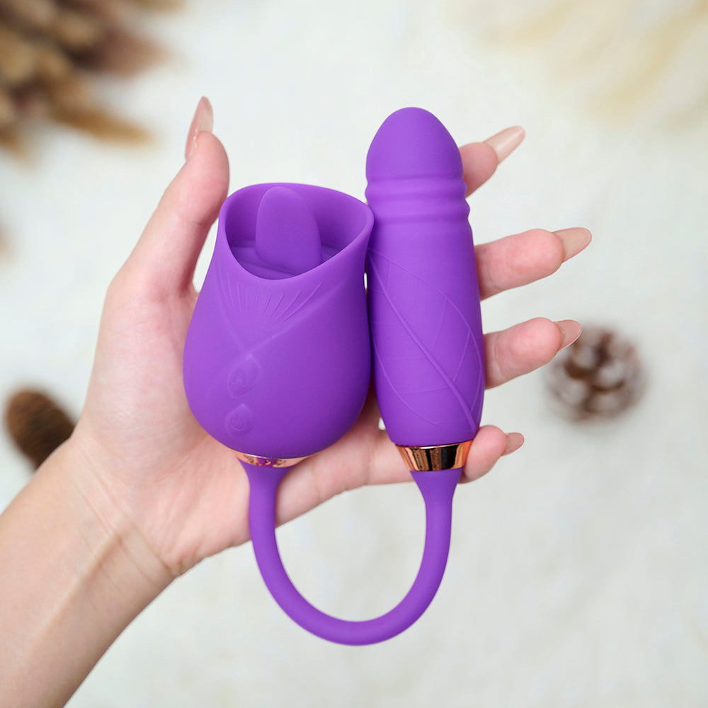 RTS-Rose Toy with Vibrator-Purple