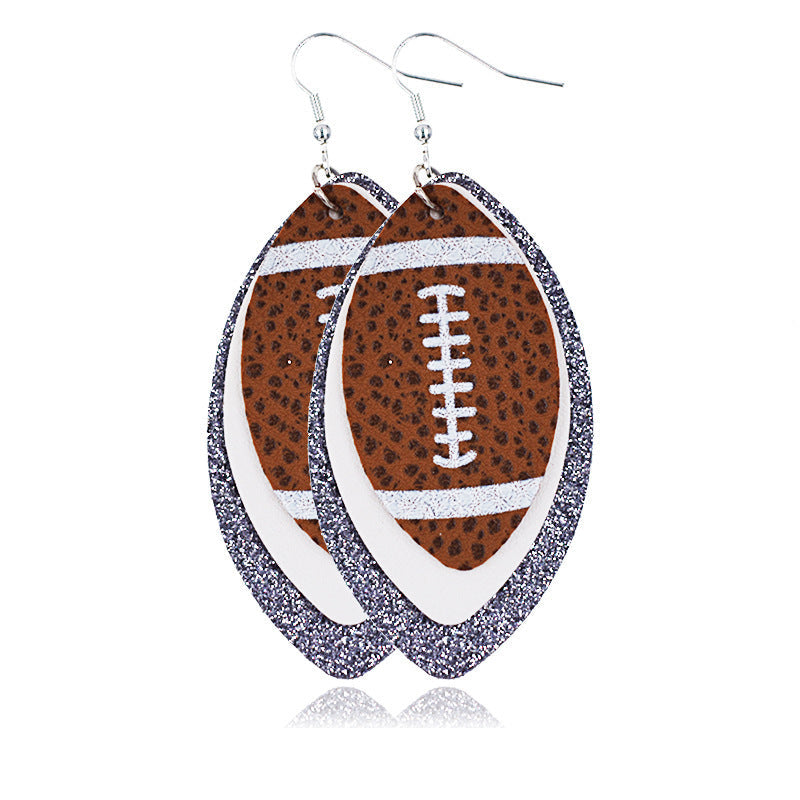 Layered Rugby Drop Earrings