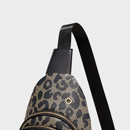 Leopard Double Layer Crossbody Chest Bag