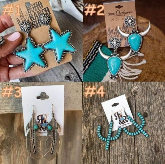 New Western Style Earrings-2pcs