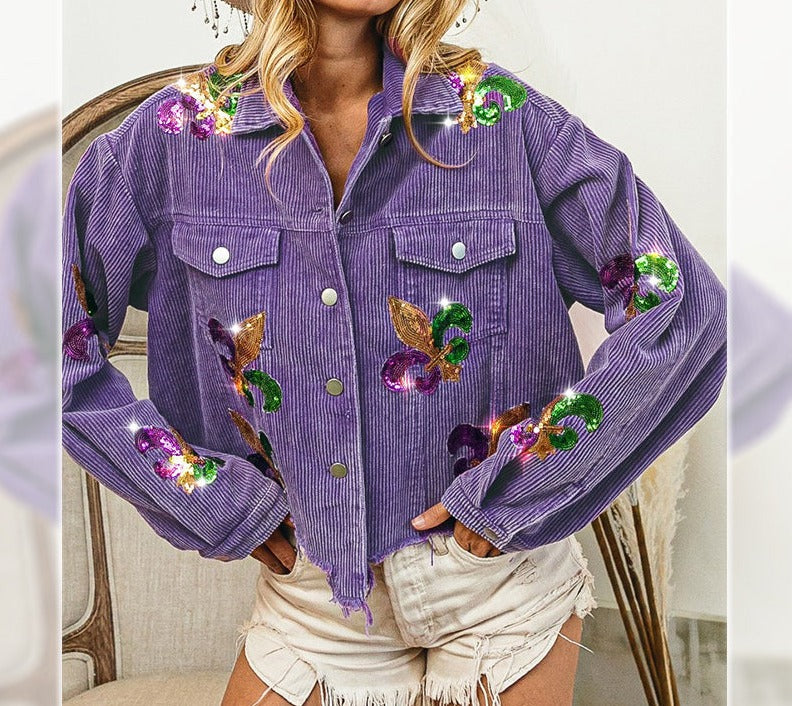 Corduroy Sequin Jacket