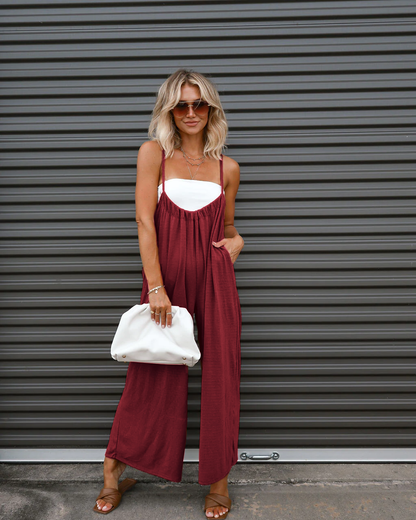 Suspender Loose Wide Leg Jumpsuit