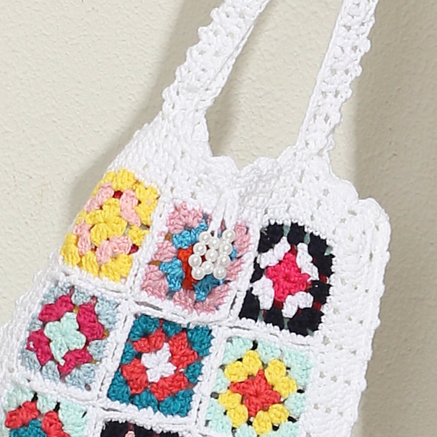 Boho Hand Crochet Tote Bag