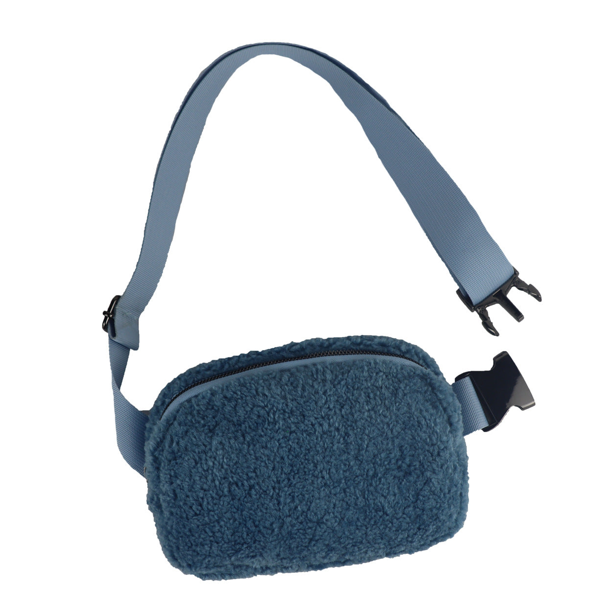 Unsex Fleece Chest Bag Fanny Bag with Adjustable Strap