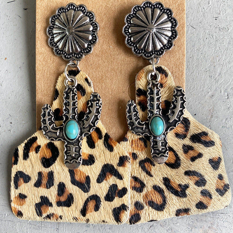 Animal Print Vintage Earrings |3PC