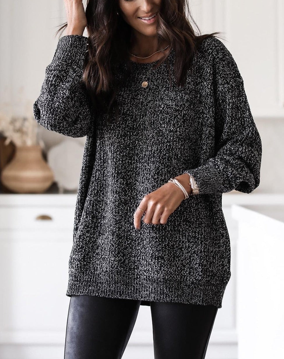 Glittering Long Sleeve Tunic Sweater