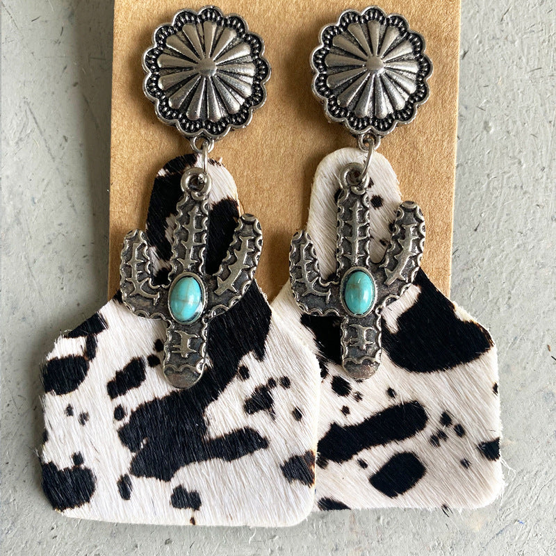 Animal Print Vintage Earrings |3PC