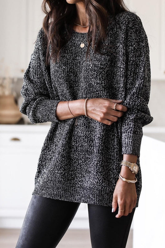 Glittering Long Sleeve Tunic Sweater