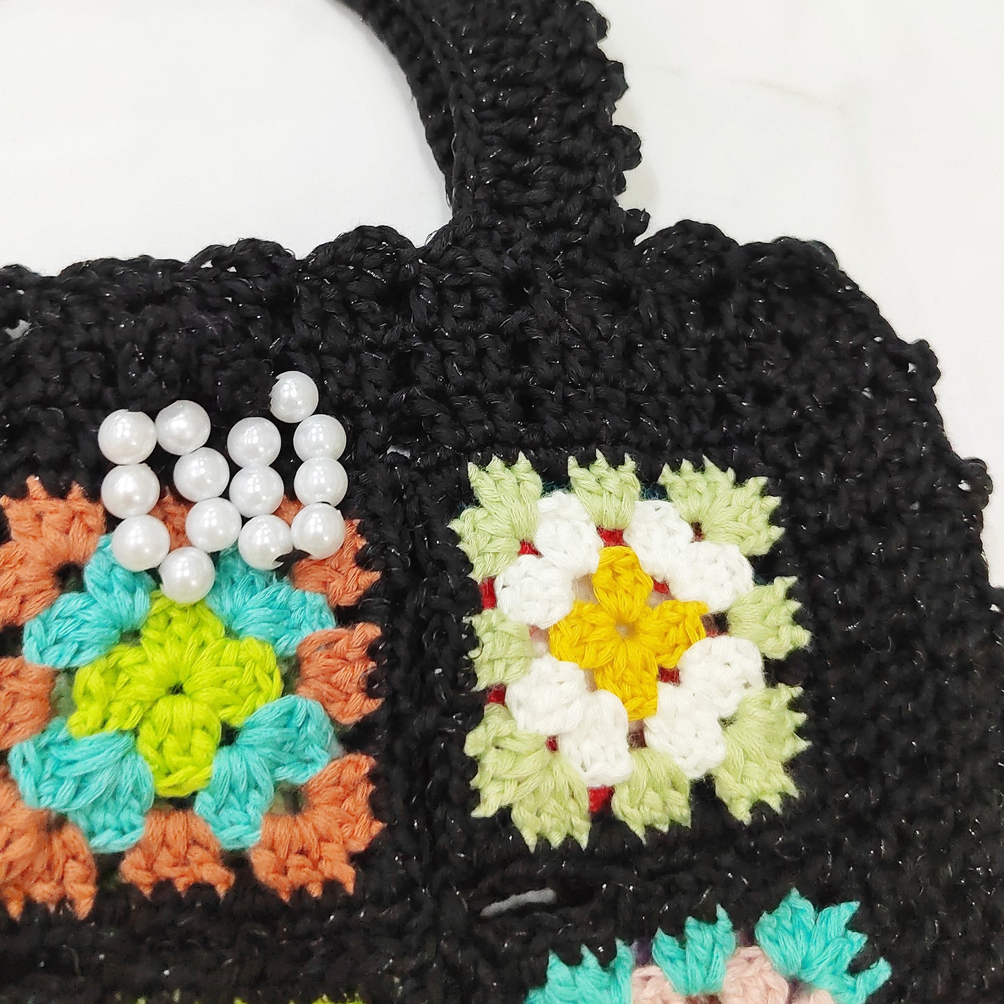 Boho Hand Crochet Tote Bag