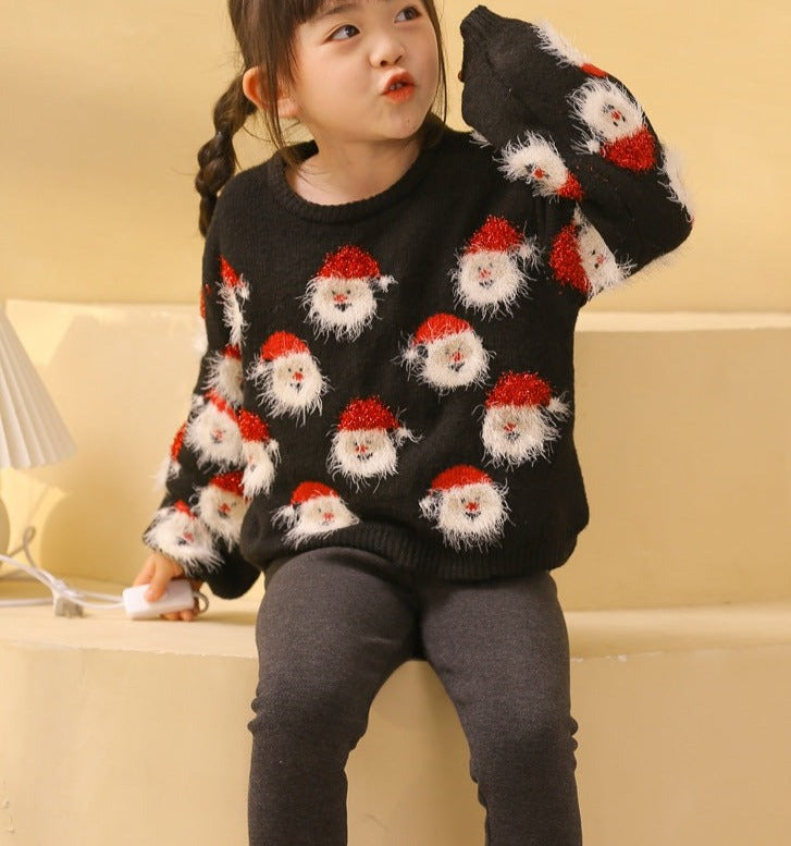 Mini Santa Claus Knitted Pullover